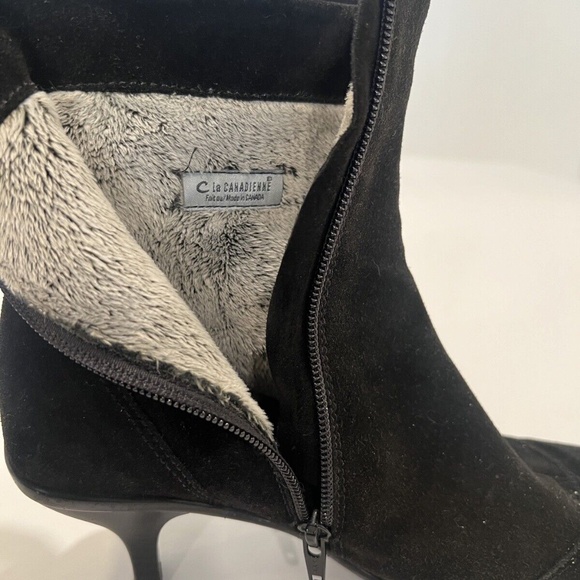 La Canadienne Black Waterproof Suede Women's Boots size 7.5 - Picture 2 of 8